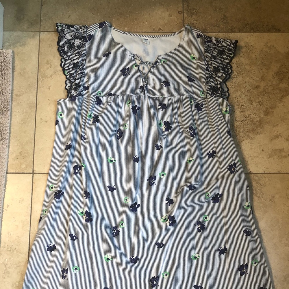 Old Navy Blue Stripe Dress, XL